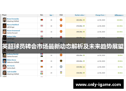 英超球员转会市场最新动态解析及未来趋势展望